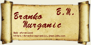 Branko Murganić vizit kartica